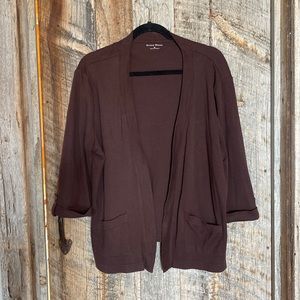 Studio Works women’s 100% cotton knit crop lightweight crop jacket blazer XL